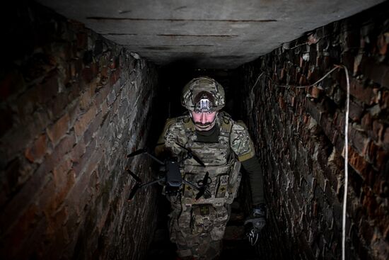 Военнослужащие отряда "Т" Добровольческого корпуса в Курской области