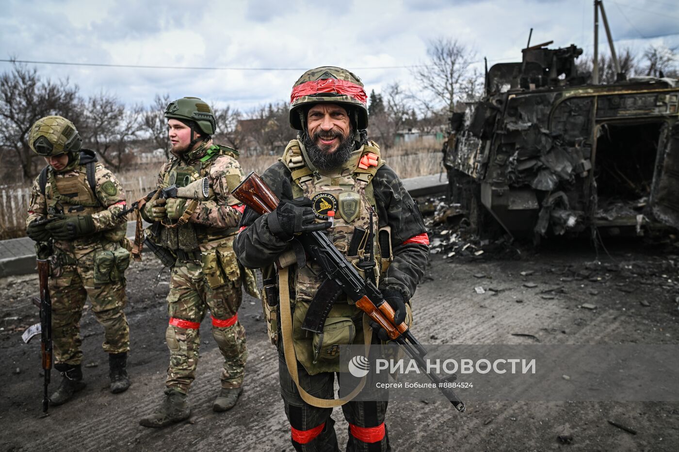 Военнослужащие отряда "Арбат" Добровольческого корпуса в Курской области