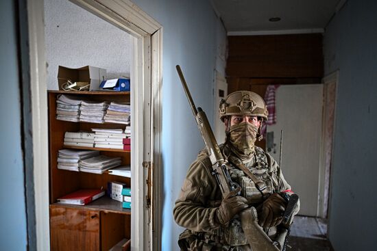 Военнослужащие отряда "Т" Добровольческого корпуса в Курской области