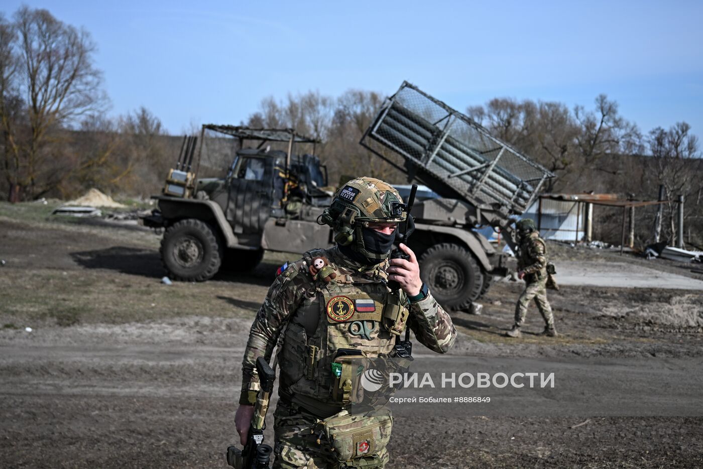 Боевая работа РСЗО "Град" в Курской области