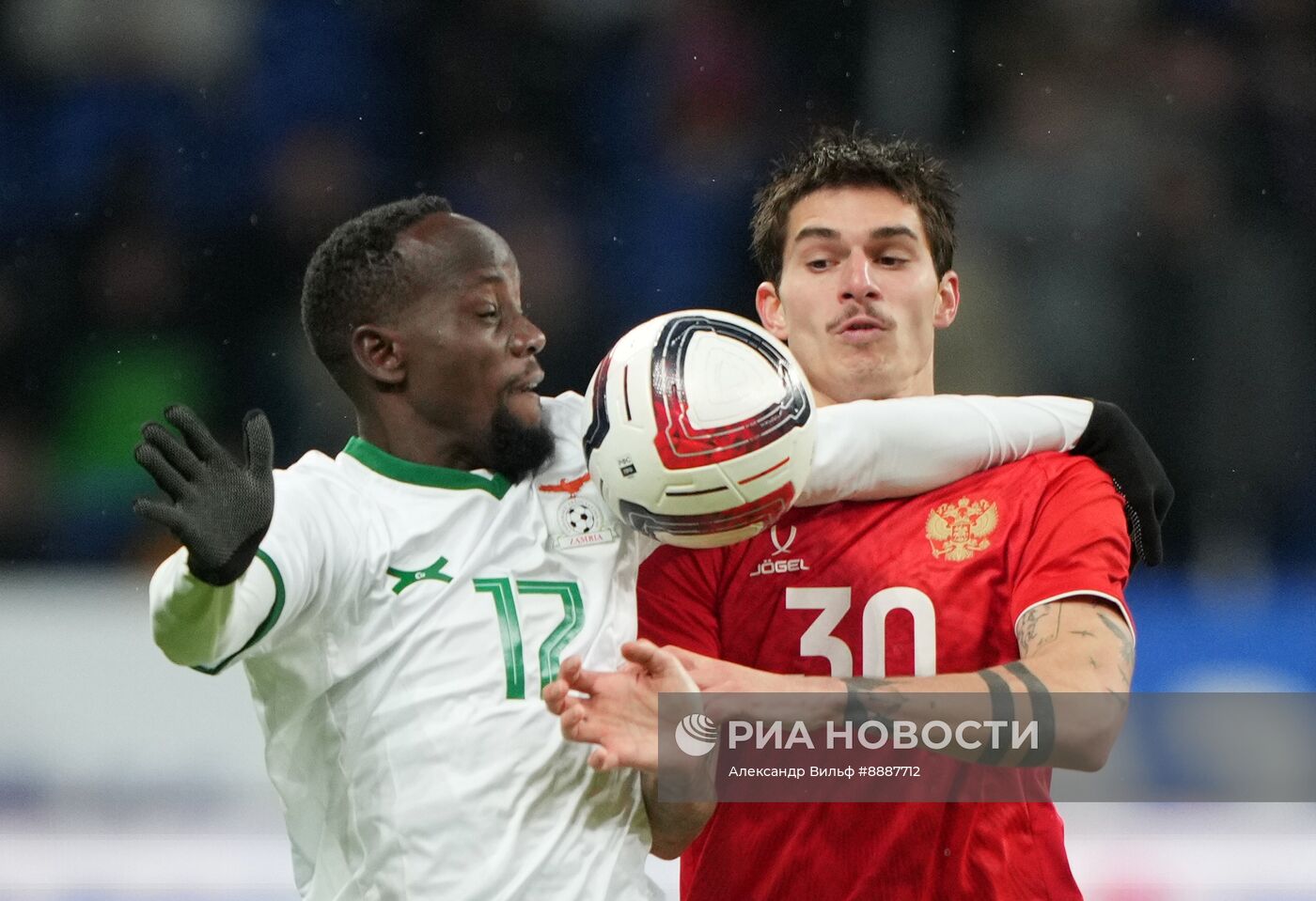 Футбол. Товарищеский матч Россия - Замбия