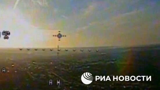 Атака российских дронов на вышку связи ВСУ в Купянске