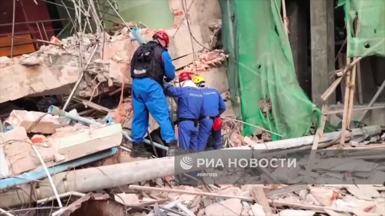МЧС России ликвидируют последствия землетрясения в Мьянме
