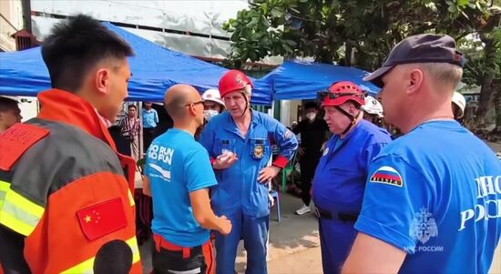 МЧС России ликвидирует последствия землетрясения в Мьянме
