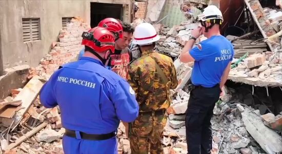 МЧС России ликвидирует последствия землетрясения в Мьянме