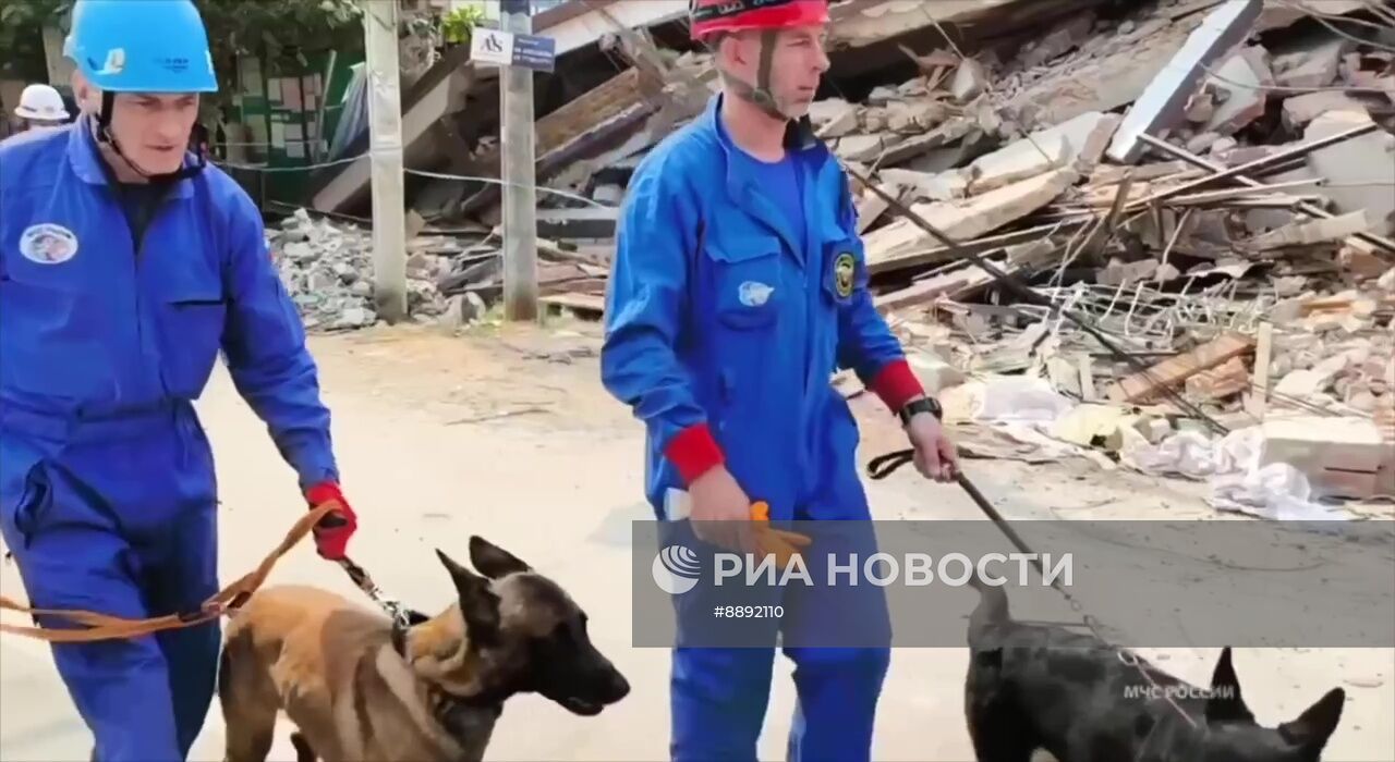 МЧС России ликвидирует последствия землетрясения в Мьянме