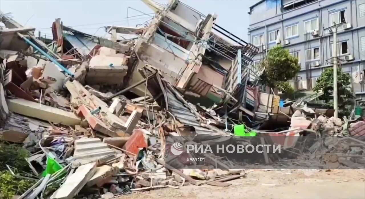 МЧС России ликвидирует последствия землетрясения в Мьянме