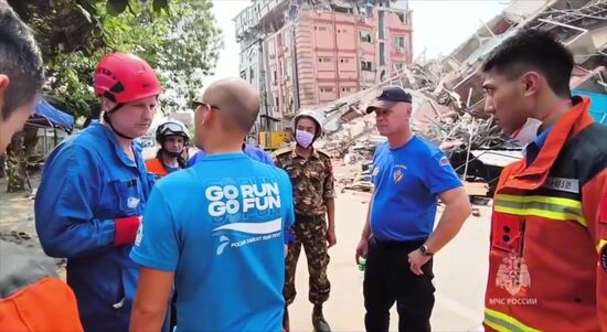 МЧС России ликвидирует последствия землетрясения в Мьянме