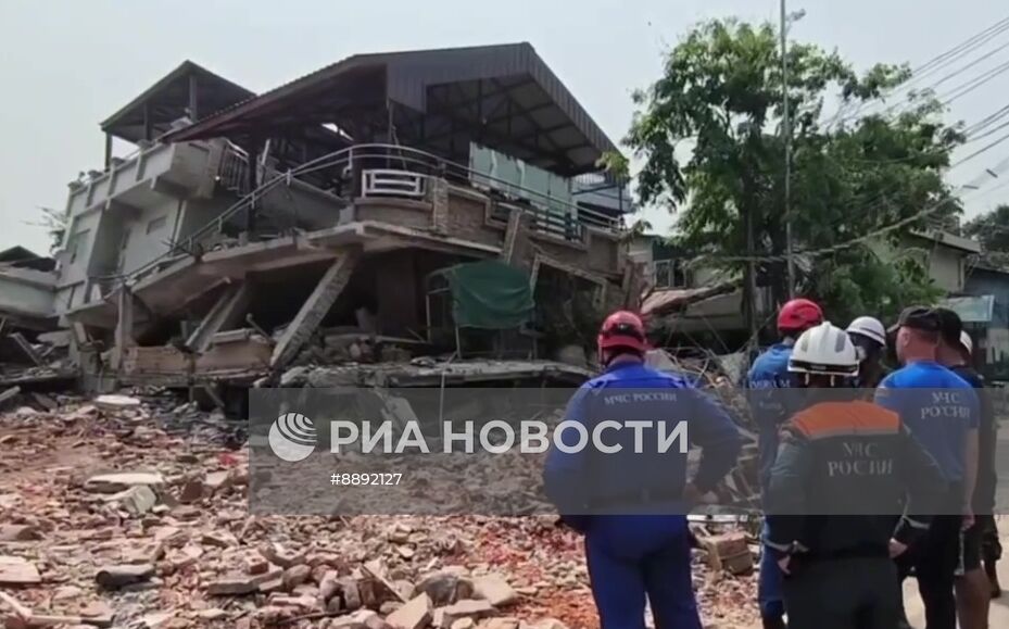 МЧС России ликвидирует последствия землетрясения в Мьянме