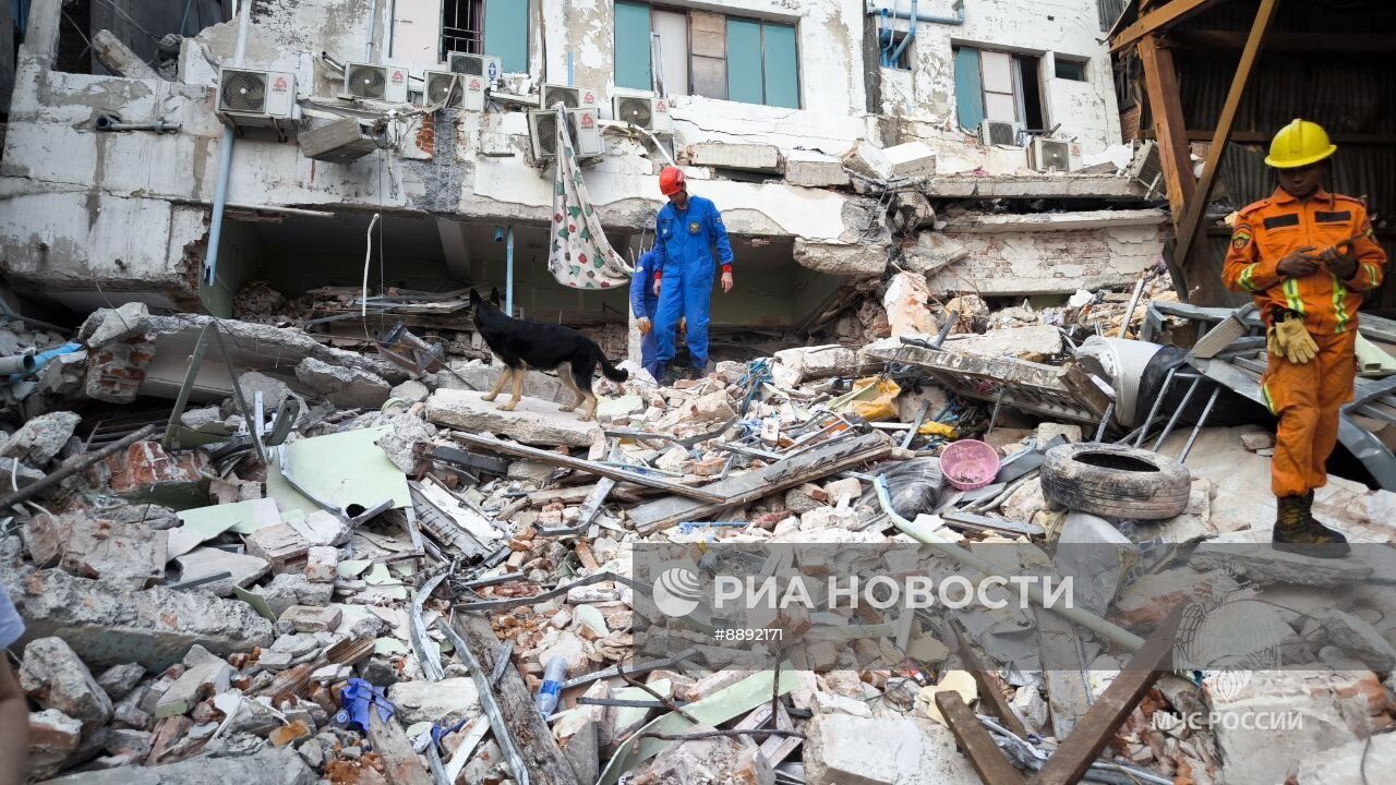 МЧС России ликвидирует последствия землетрясения в Мьянме