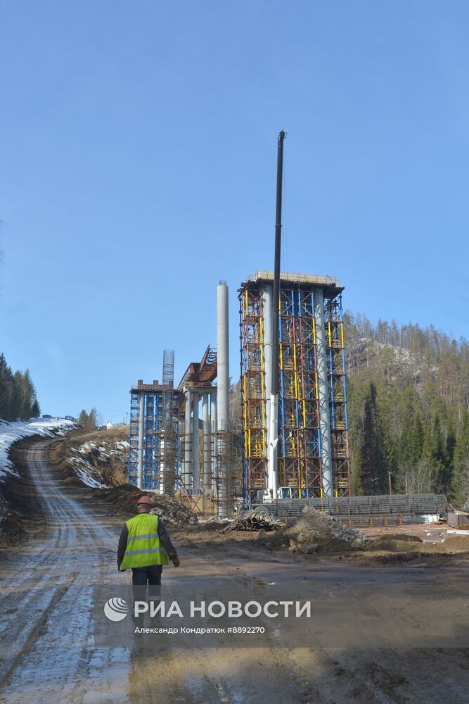 Строительство эстакады на федеральной трассе М-5 "Урал"