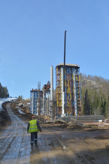 Строительство эстакады на федеральной трассе М-5 "Урал"