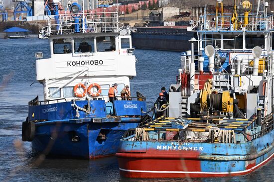 Подготовка к летней речной навигации в Красноярске