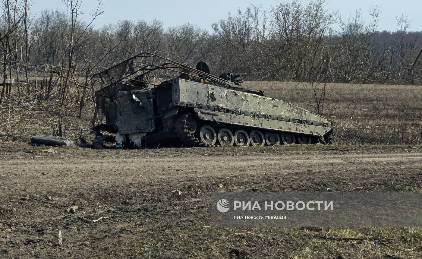 Освобождённый населенный пункт Свердликово на границе с Курской областью 
