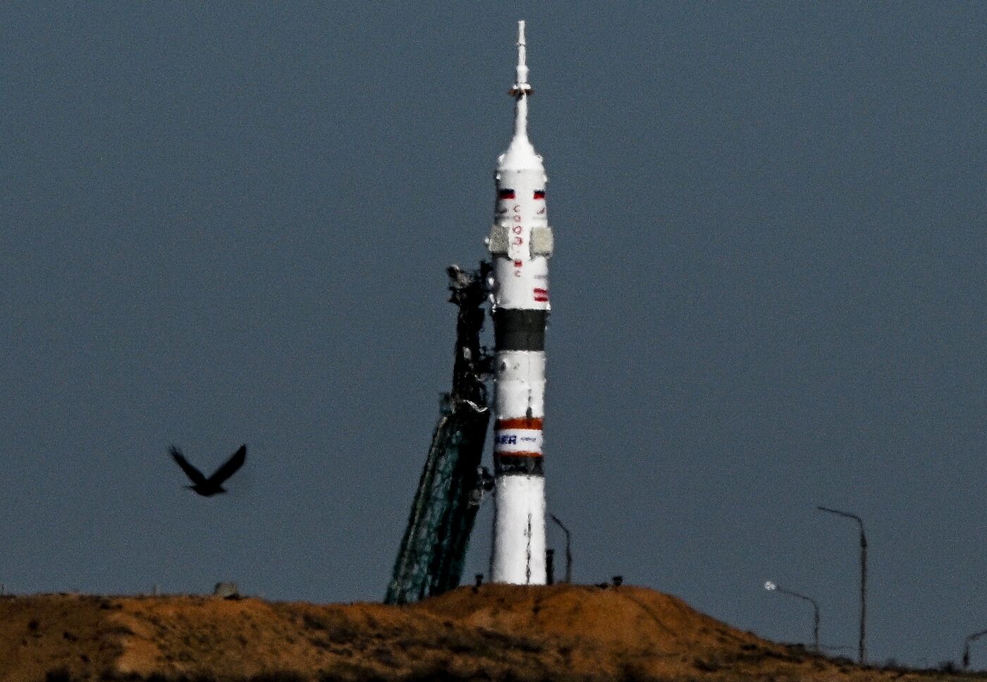 Запуск РН "Союз-2.1а" с кораблем "Союз МС-27" с космодрома Байконур