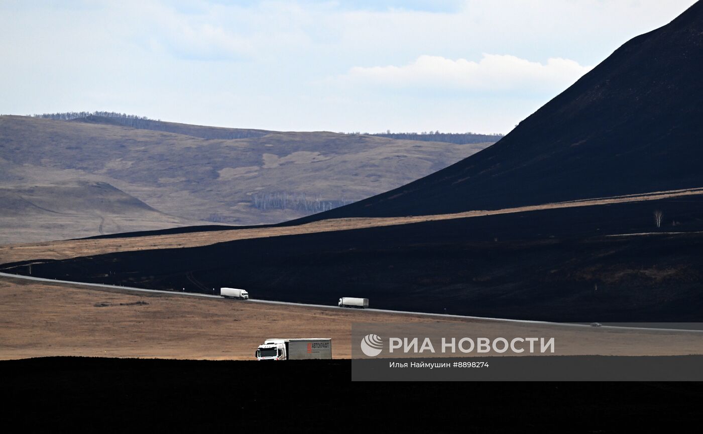 Последствия природных пожаров в Хакасии