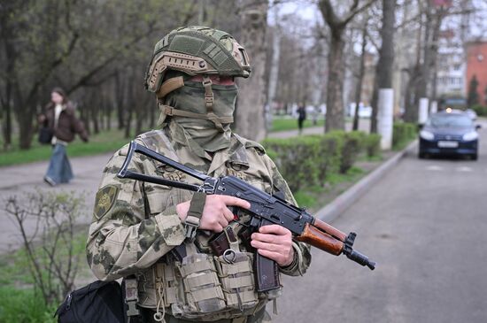 Работа Росгвардии в Запорожской области