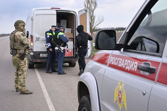 Работа Росгвардии в Запорожской области