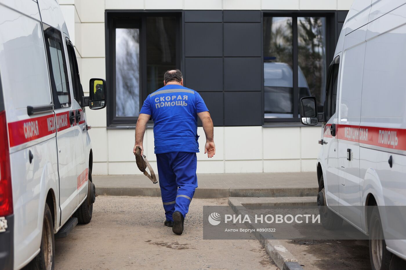 Работа скорой помощи в приграничном Шебекино