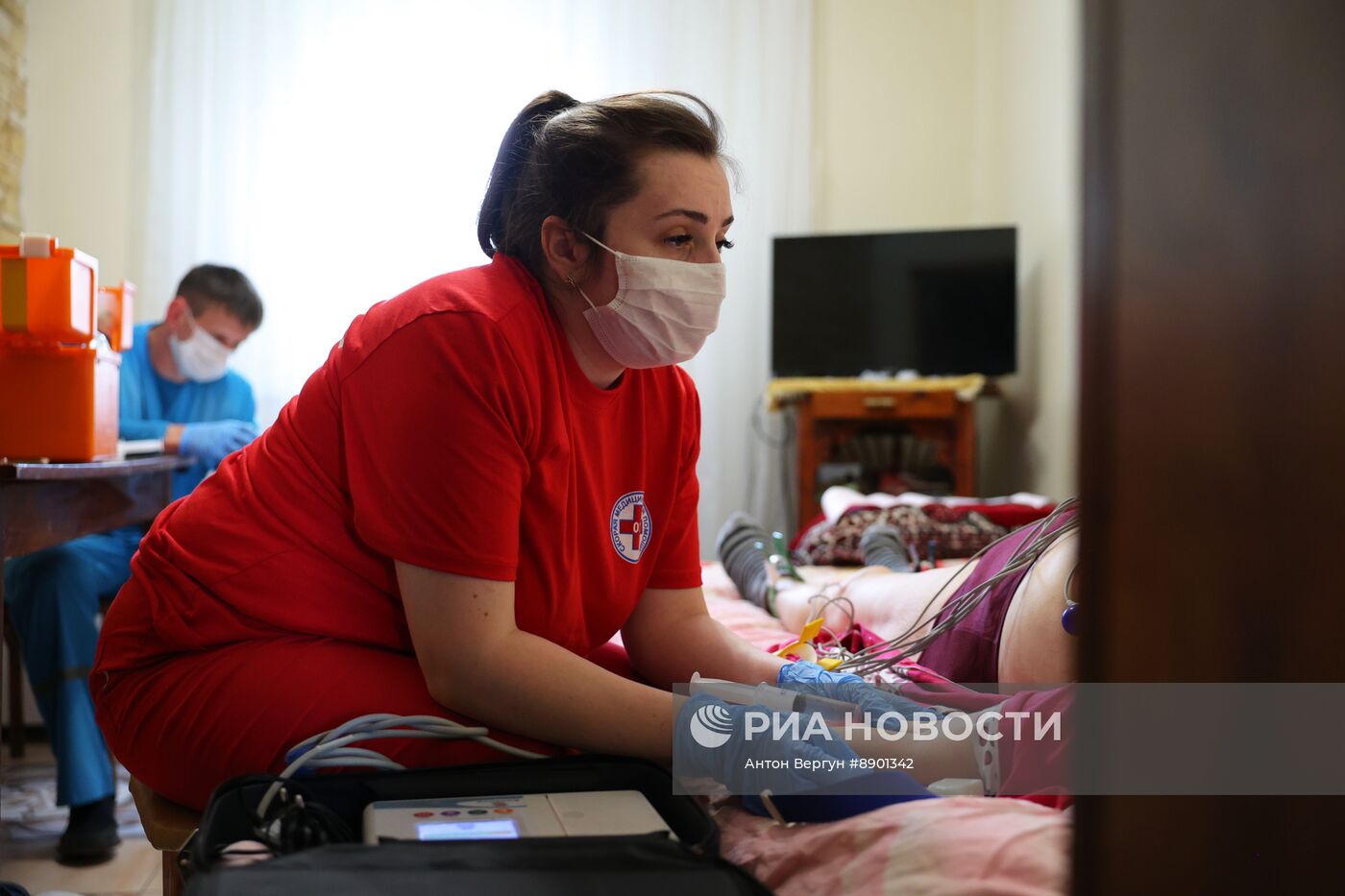 Работа скорой помощи в приграничном Шебекино 