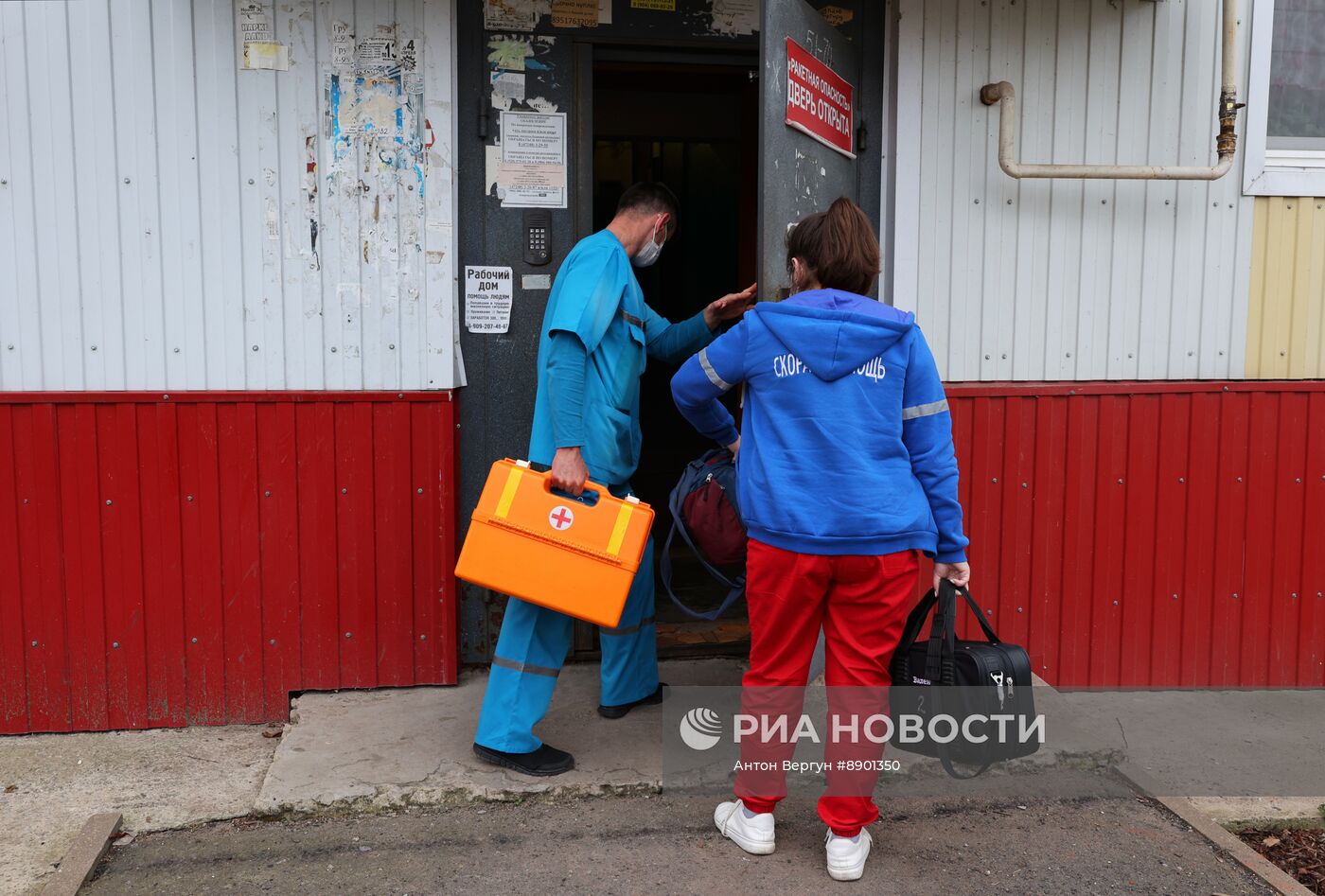 Работа скорой помощи в приграничном Шебекино