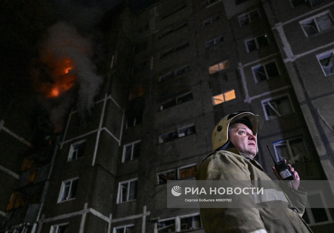 Последствия массированной атаки БПЛА ВСУ на Курск 