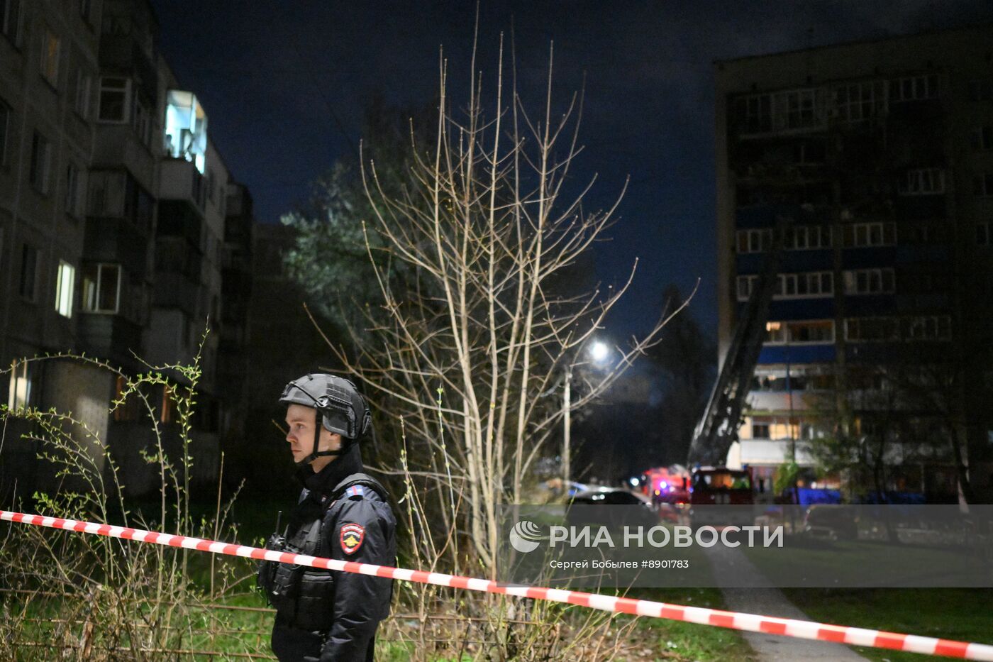 Последствия массированной атаки БПЛА ВСУ на Курск 