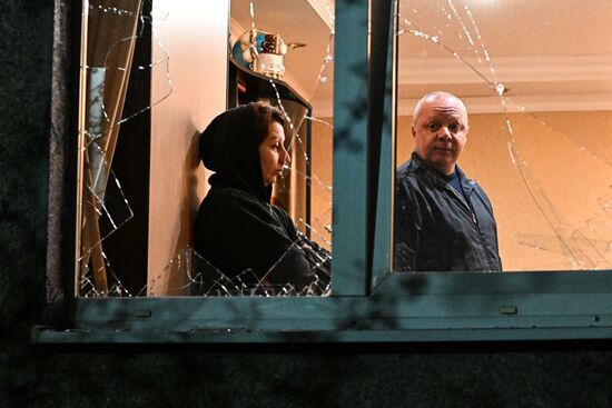 Последствия массированной атаки БПЛА ВСУ на Курск 