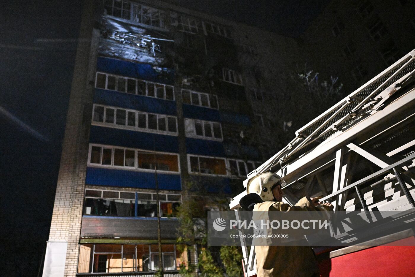 Последствия массированной атаки БПЛА ВСУ на Курск 