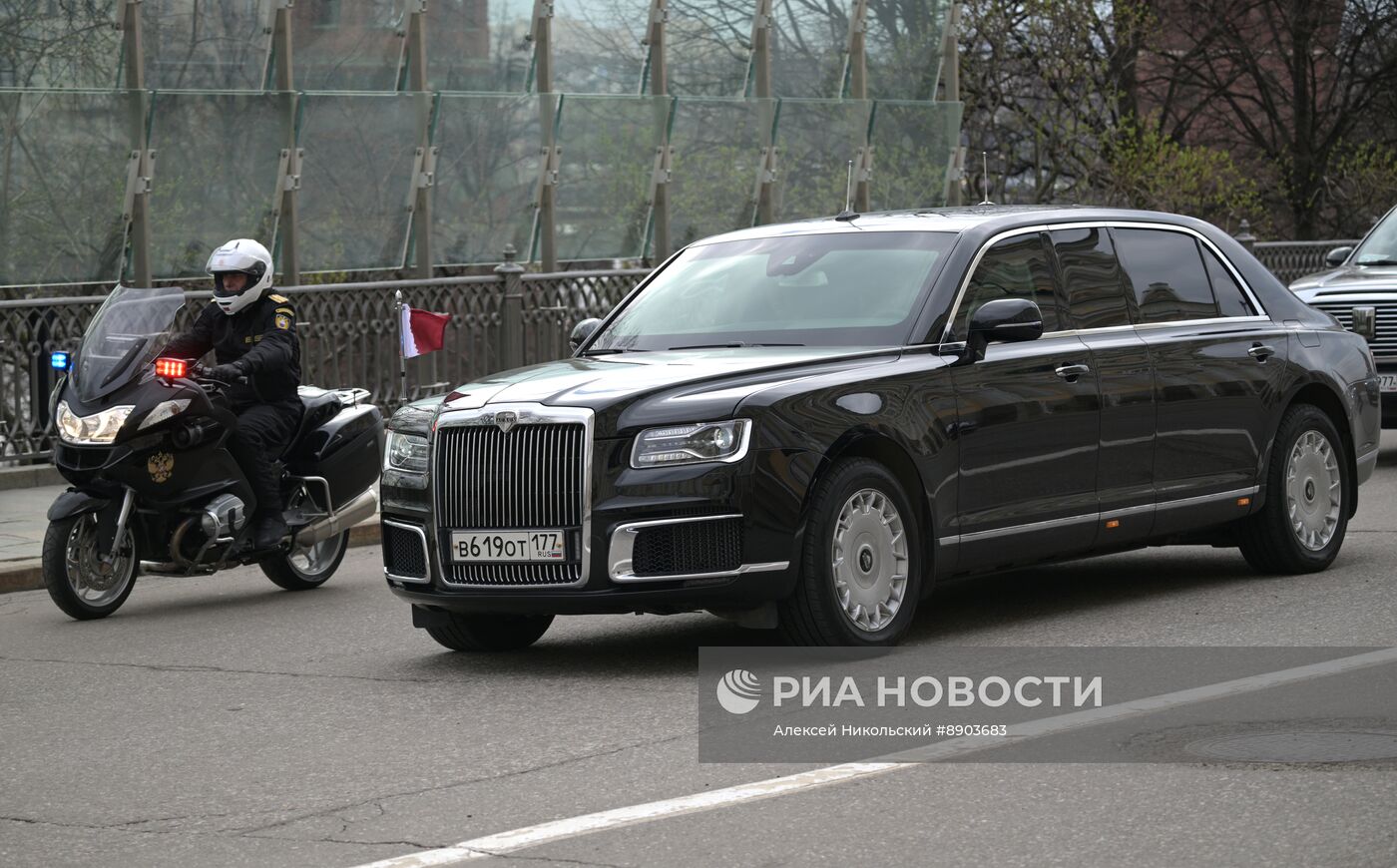 Встреча президента РФ Владимира Путина и эмира Катара Тамима бен Хамада Аль Тани