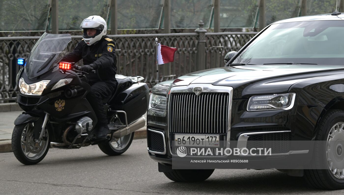 Встреча президента РФ Владимира Путина и эмира Катара Тамима бен Хамада Аль Тани