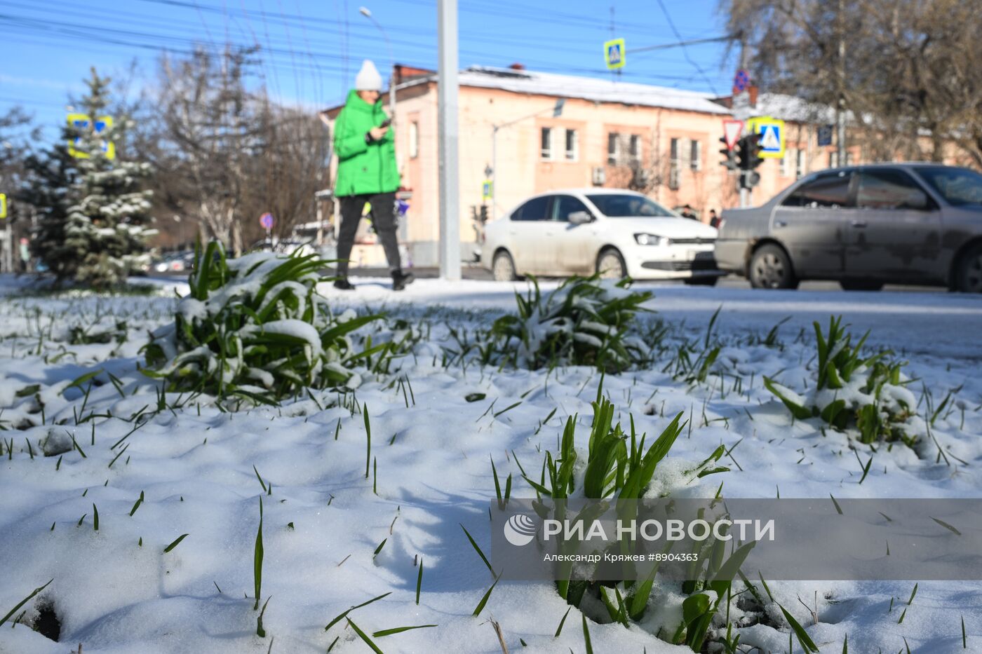 Снежная погода в Новосибирске