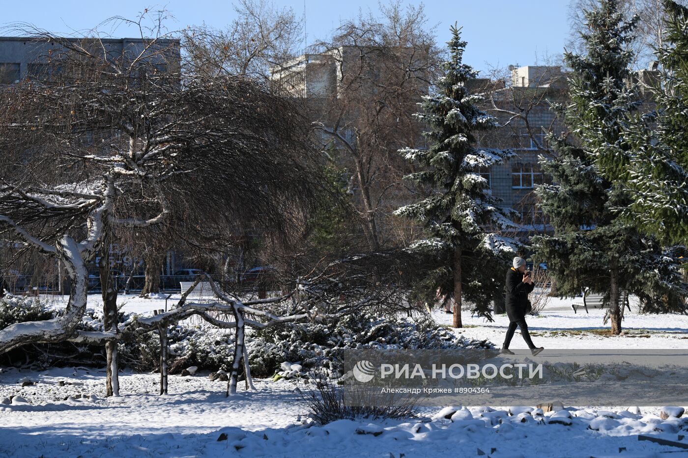 Снежная погода в Новосибирске