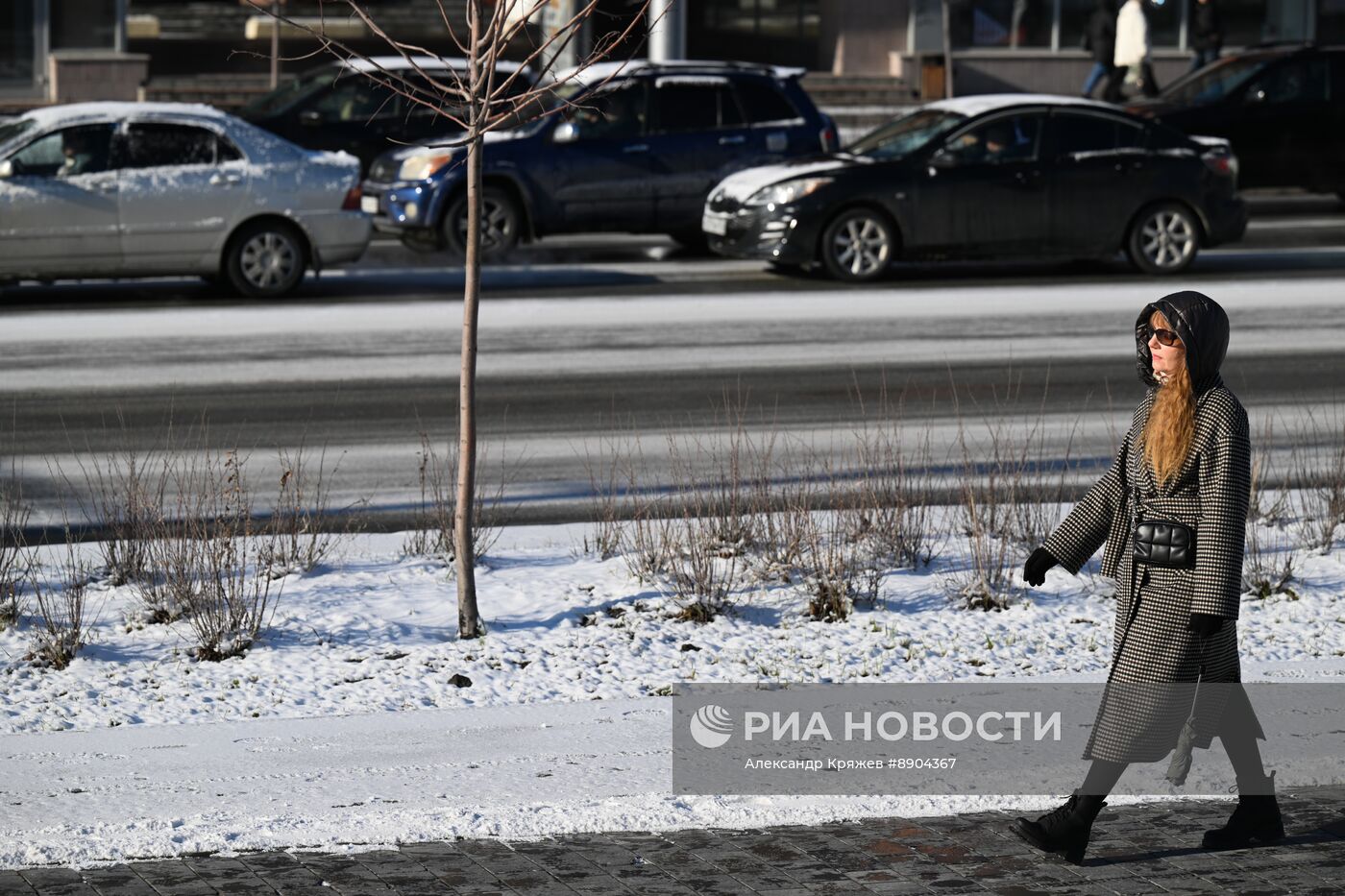 Снежная погода в Новосибирске