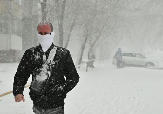 Снегопад в Омске