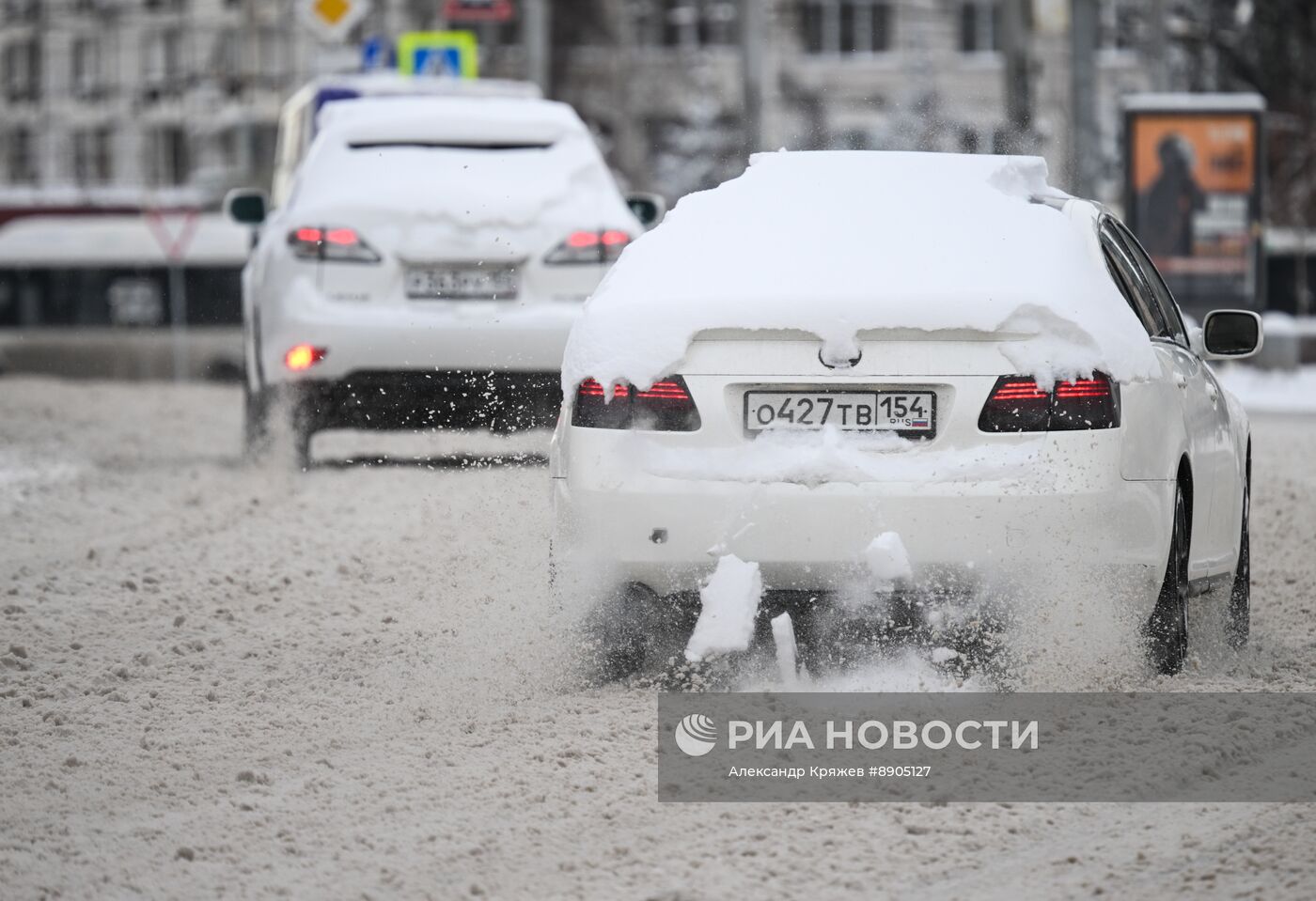 Снегопад в Новосибирске