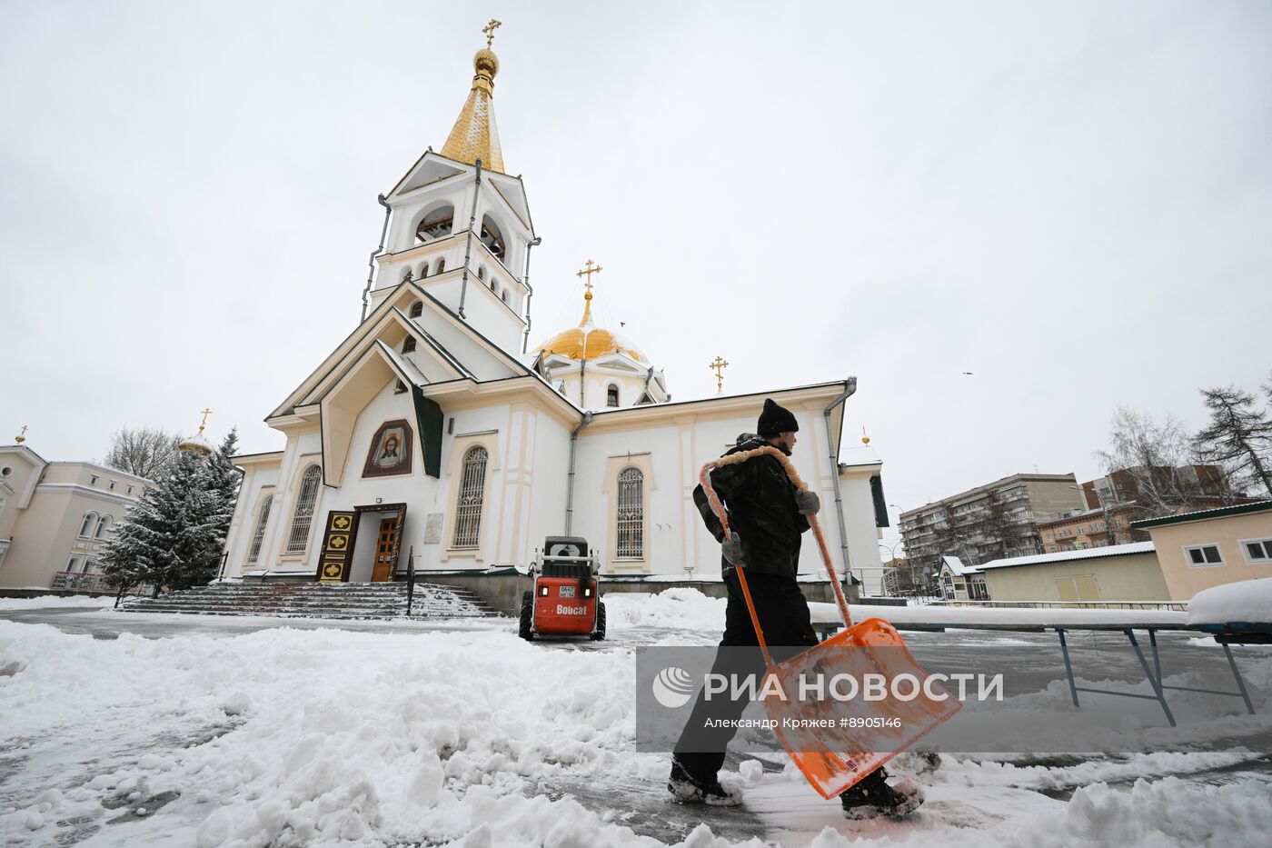 Снегопад в Новосибирске