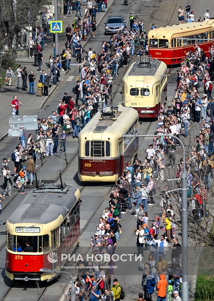 Парад трамваев в Москве 