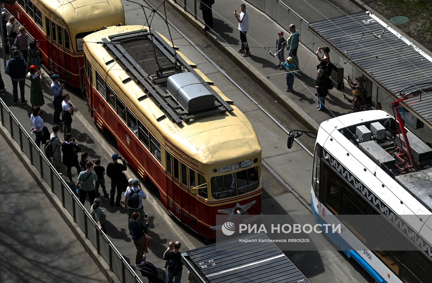 Парад трамваев в Москве 