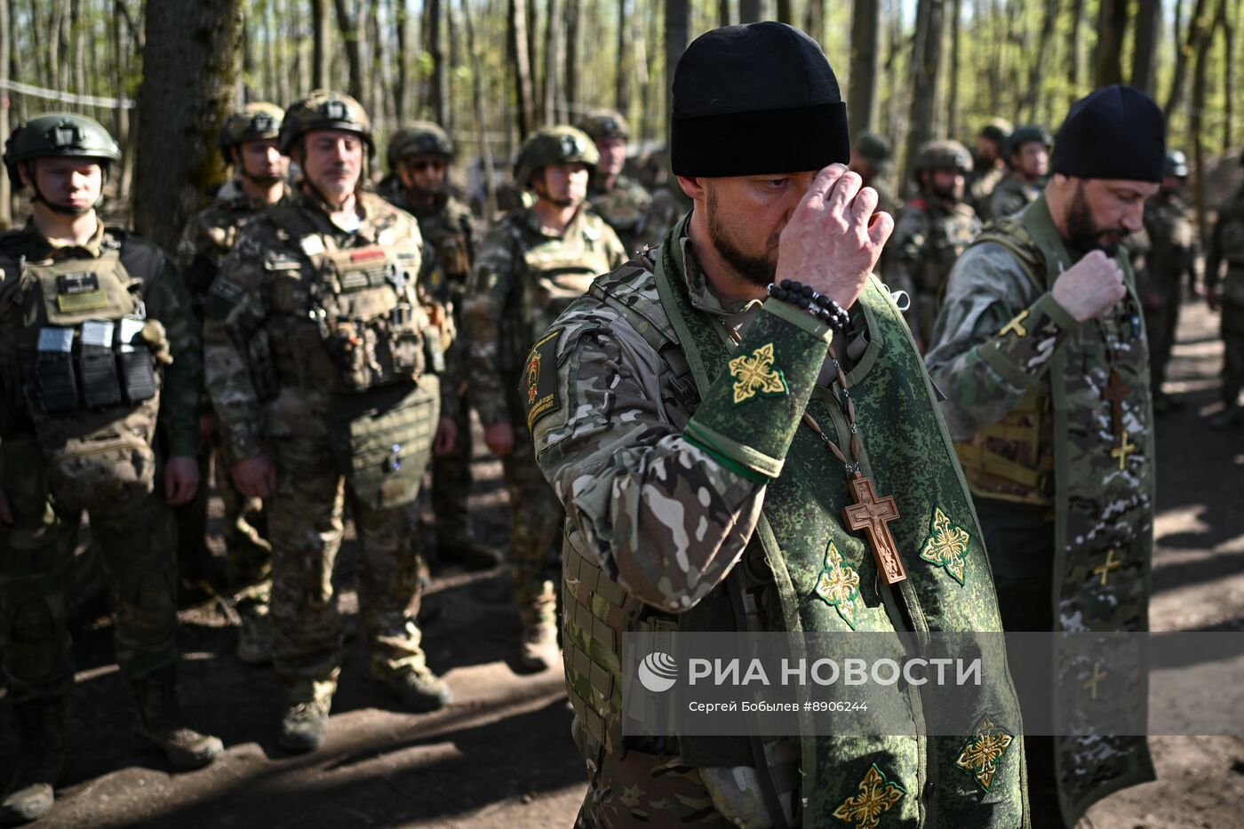 Пасхальный молебен для военнослужащих 56-й бригады ВДВ 