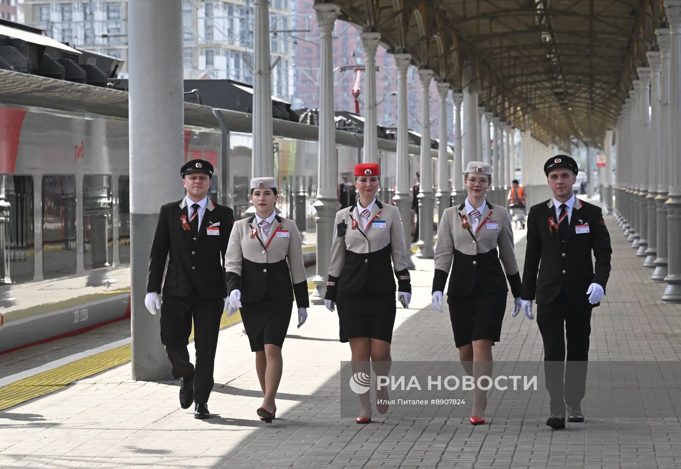 Запуск международного поезда "Ласточка" Москва – Минск к 80-летию Победы