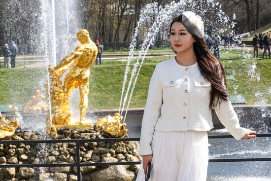 Открытие сезона фонтанов в Петергофе