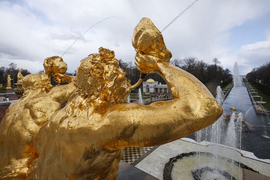 Открытие сезона фонтанов в Петергофе