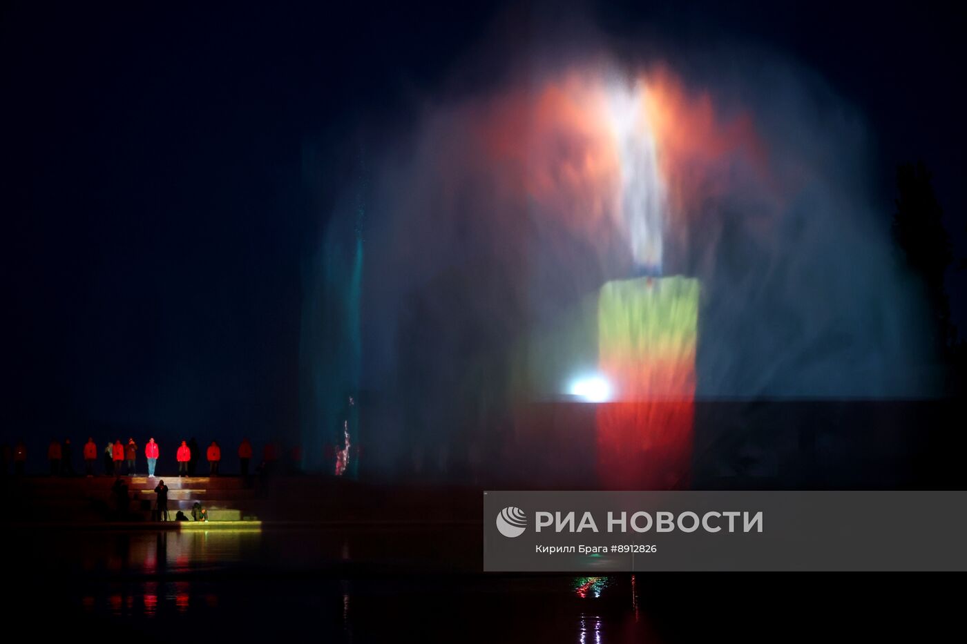 Световая инсталляция "Свет Великой Победы" на Мамаевом кургане