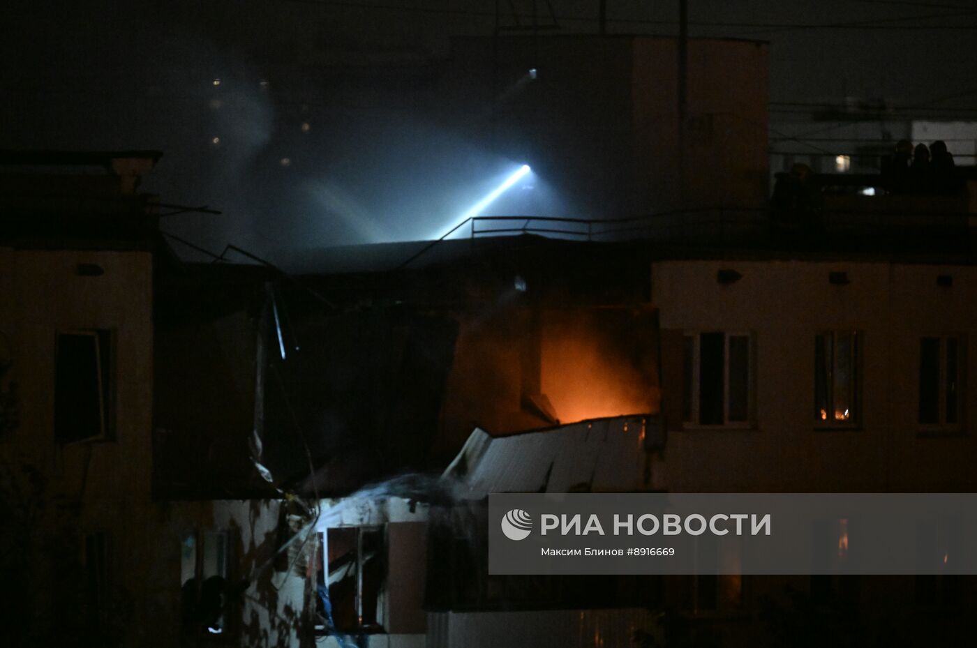 Пожар на улице Генерала Тюленева в Москве