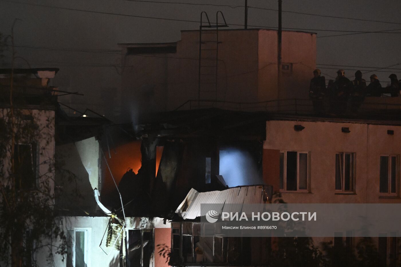 Пожар на улице Генерала Тюленева в Москве