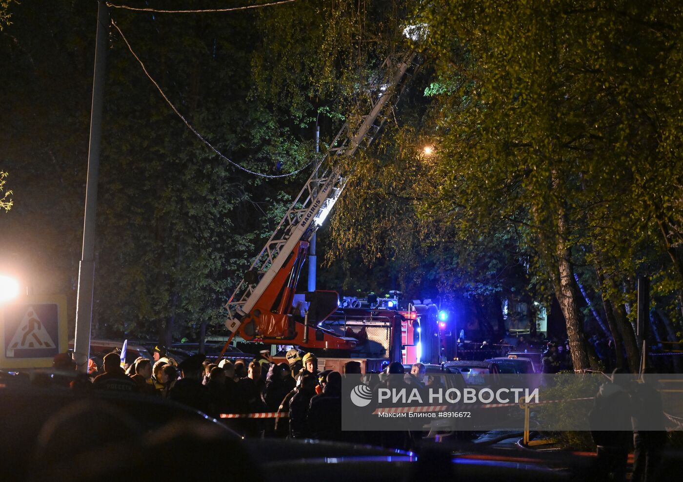 Пожар на улице Генерала Тюленева в Москве