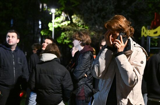 Пожар на улице Генерала Тюленева в Москве