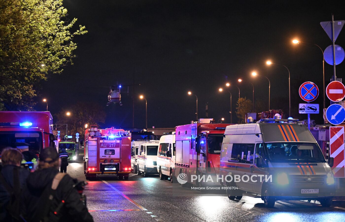 Пожар на улице Генерала Тюленева в Москве