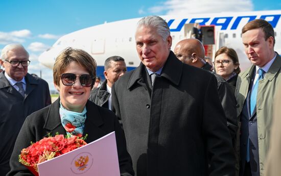 Прилет президента Кубы Мигеля Диас Канель Бермудеса в Москву для участия в праздновании 80-летия Победы